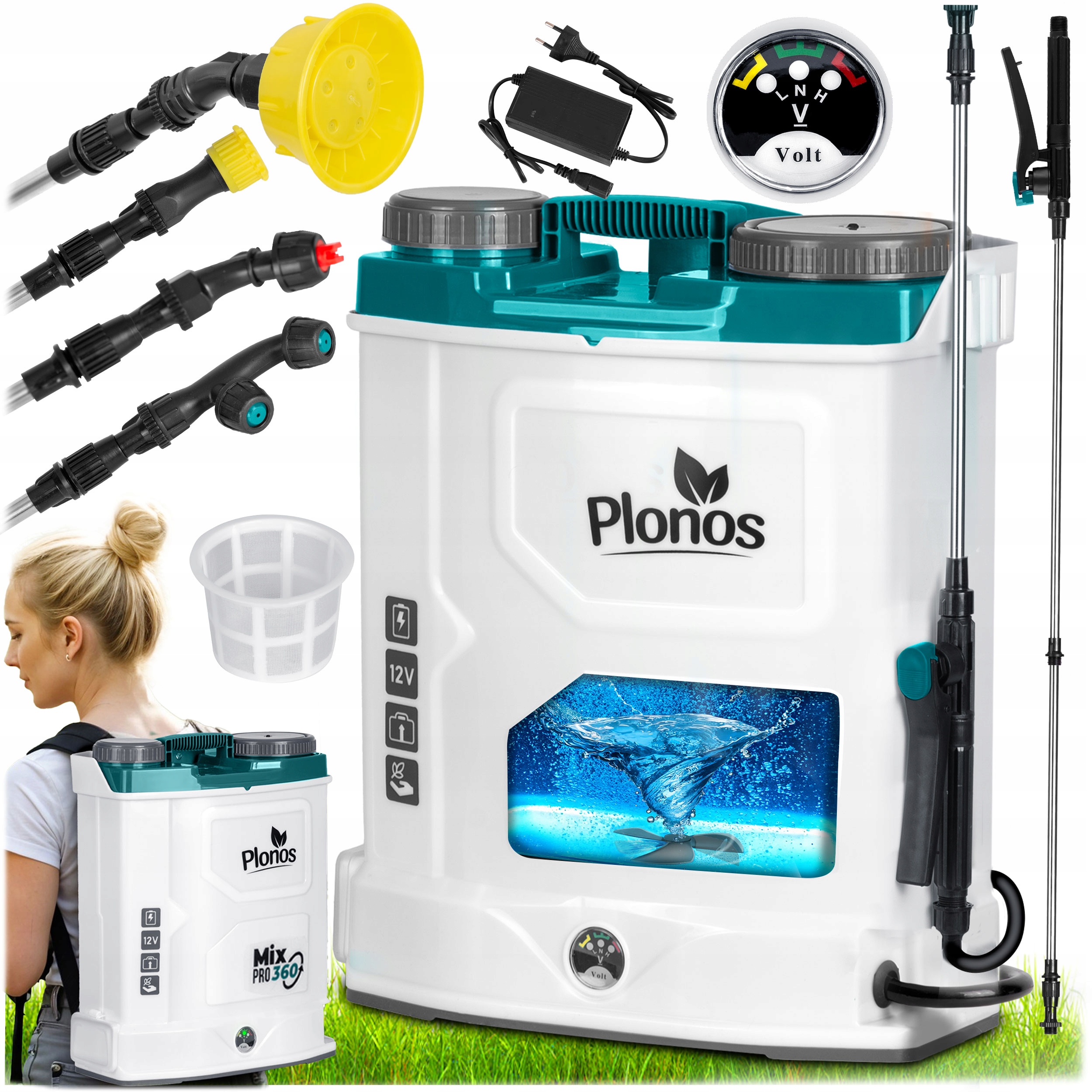 Akumulátorový postrekovač Plonos 16 l 85 cm 5,5 bar